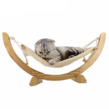 Fashion Wood Cat Hammock With Fabricated Bed